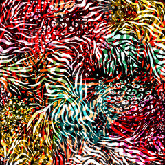 abstract pattern design background made with vibrant colors