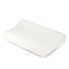 anatomical pillow made of foam material with memory effect, isolate on a white background
