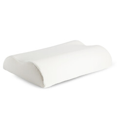 anatomical pillow made of foam material with memory effect, isolate on a white background