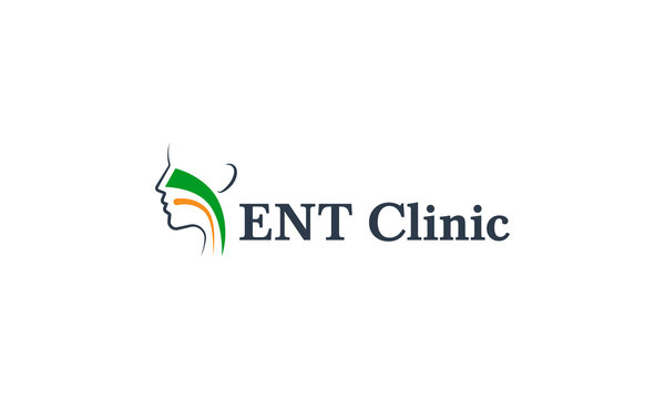 Ear Nose Throat Clinic Logo Vector Template