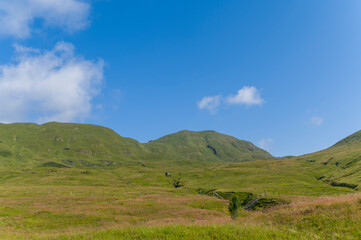 Scottish mountains in summer time