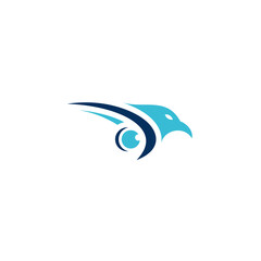 Flying Bird eagle logo design inspiration vector abstract eye silhouette 
