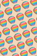 Pattern Rainbow Pop It Bubble Sensory Fidget Toys