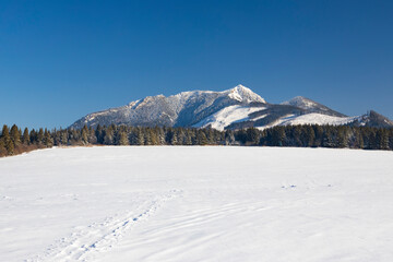 Fototapeta na wymiar winter landscape nearby Oravice, Western Tatras (Rohace), Slovakia
