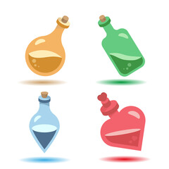 Mini bottles, magical bottles, color potion bottles set