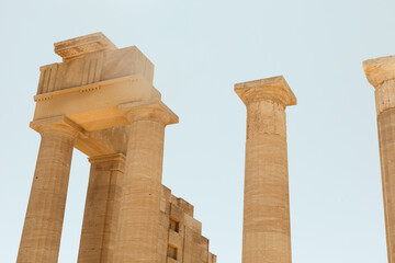 temple of goddess Athena on acropolis of Lindo