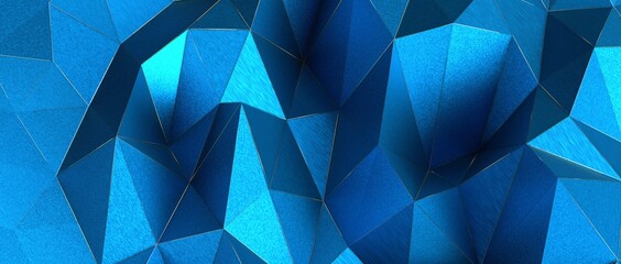 Fototapeta premium Abstract low poly background of triangles