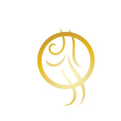 Obraz na płótnie Canvas Hair wave logo icon vector
