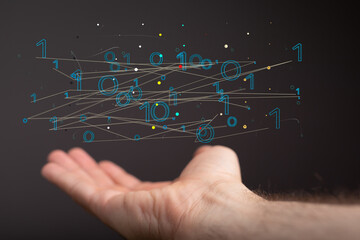 Technology background. Big data concept. Binary