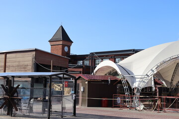 british suburb with vintage architecutre