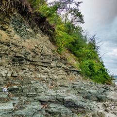 close-up of rock texture