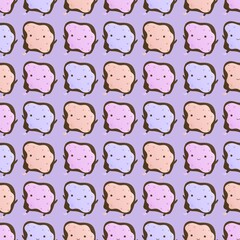 Obraz premium sweet pattern with jam sandwiches