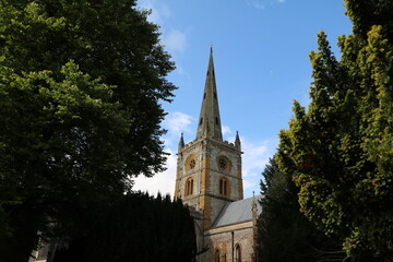 Fototapeta na wymiar View to Holy Trinity Church in Stratford-upon-Avon, United Kingdom