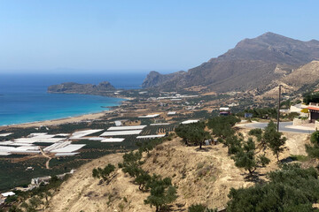 Fototapeta na wymiar View over Falasarna on the Greek island of Crete