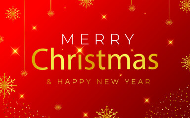 Fototapeta na wymiar Merry Christmas and Happy New Year Background Vector