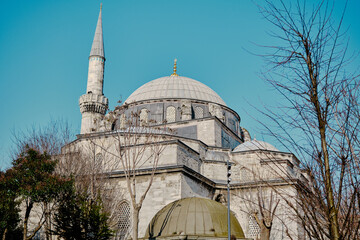 Turkey istanbul 03.03.2021. Sultan Mahmud II. (2. Mahmut) tomb in istanbul during morning and sunny...