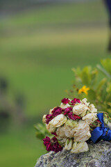 bouquet of roses in garden
