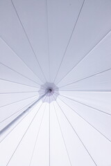 texture of white umbrella, white striped background