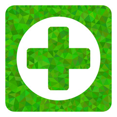 Low-poly create combined with scattered filled triangles. Triangle create polygonal icon illustration. Create icon is filled with triangles.