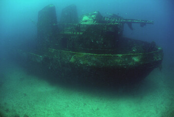 underwater ship wreck , caribbean sea , Venezuela
