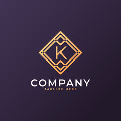 Law Firm Letter K Logo Design Template Element