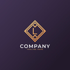 Law Firm Letter L Logo Design Template Element