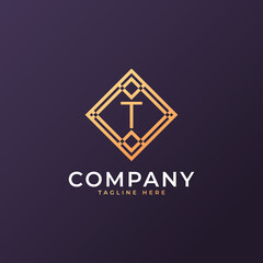 Law Firm Letter T Logo Design Template Element
