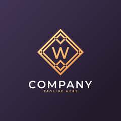 Law Firm Letter W Logo Design Template Element