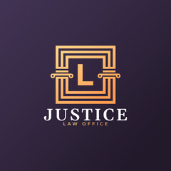 Law Firm Letter L Logo Design Template Element