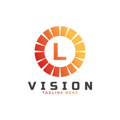 vision Initial Letter L Logo Design Template Element