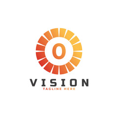 vision Number 0 Logo Design Template Element