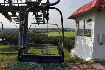 chairlift upper station in green hill