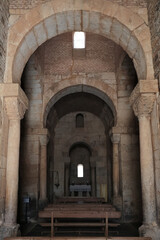 Fototapeta na wymiar church's interior, San Pedro de la Nave, El Campillo, Zamora Province, Castile and Leon, Spain