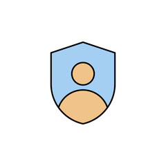 profile security lock icon vector