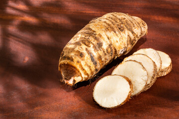 Organic Colocasia esculenta root - Healthy food