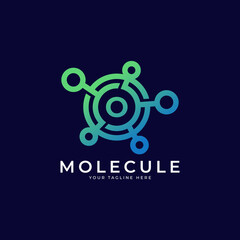 Medical Logo. Initial Letter O Molecule Logo Design Template Element.