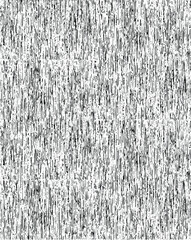 Distressed grainy overlay texture. Grunge dark corner messy background. Dirty paper empty cover template. Ink stroke brushed renovate wall backdrop. Insane aging border design element. EPS10 vector.