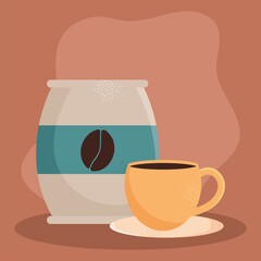 coffee cup and bag