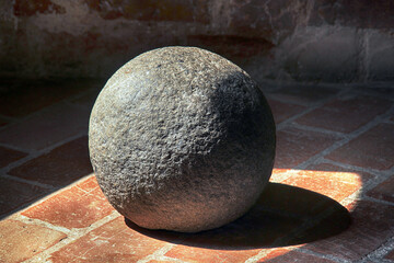 old stone cannonball