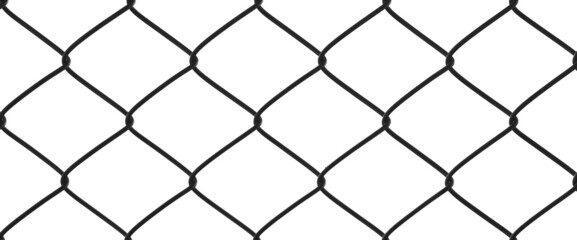 Iron fence on white background.
