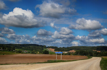 road in the countryside in Belarus