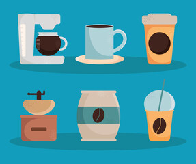 Fototapeta premium coffee icon collection