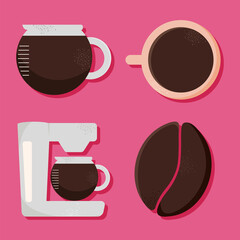icon set of coffee