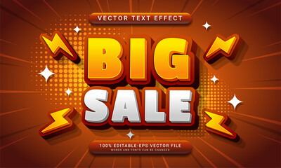 Big sale editable text style effect themed sales promotion