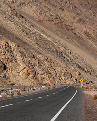 Mountains texture roads snow desert
