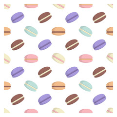 colorful seamless pattern with macarons