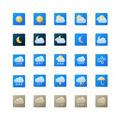 Weather icons, Cloud icon set