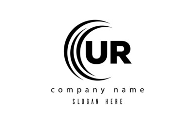 technology UR latter logo vector