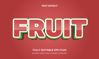 Editable 3D Text Effect With Fruit Theme	