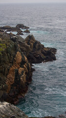 Rocks in the sea waves coast